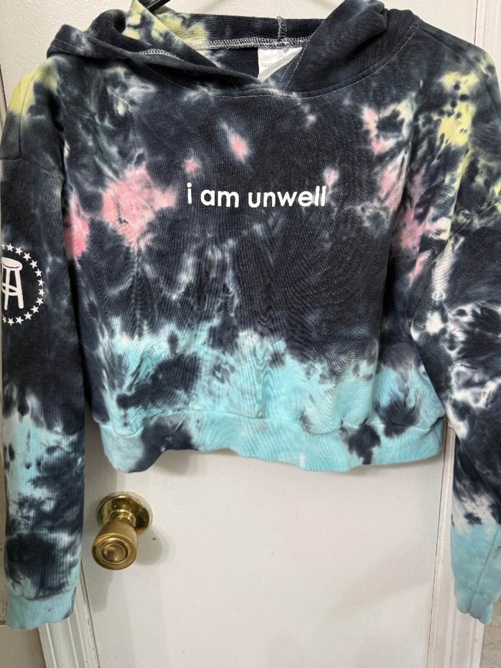 Call Her Daddy Barstool Sports Unwell Cropped Tie Dye Sweatshirt